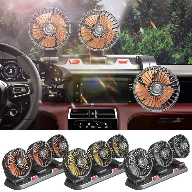 

Car USB Cooling Fan 12v 24v 360 Degree Rotation 2 Speed Adjustable Quite Electric Cooler Air Fan Auto Car Interior Accessories