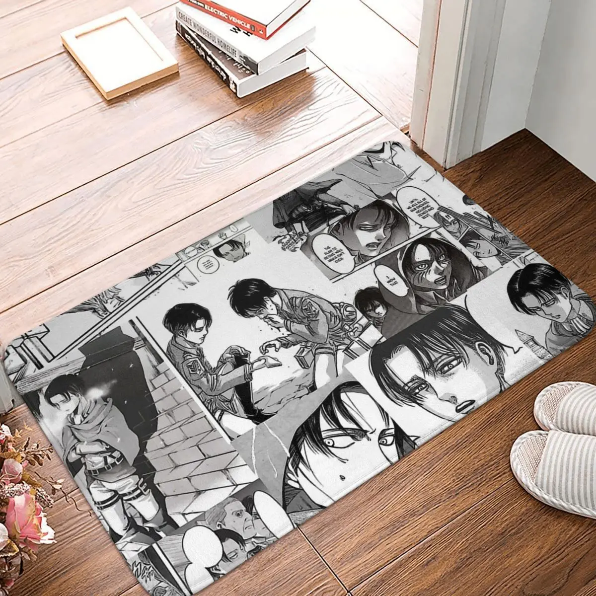 Attack on Titan Bedroom Mat Manga Collage Doormat Kitchen Carpet Entrance Door Rug Home Decoration