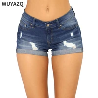 wuyazqi womens new casual shorts flanging denim shorts womens low waist jeans womens fashion shorts for women