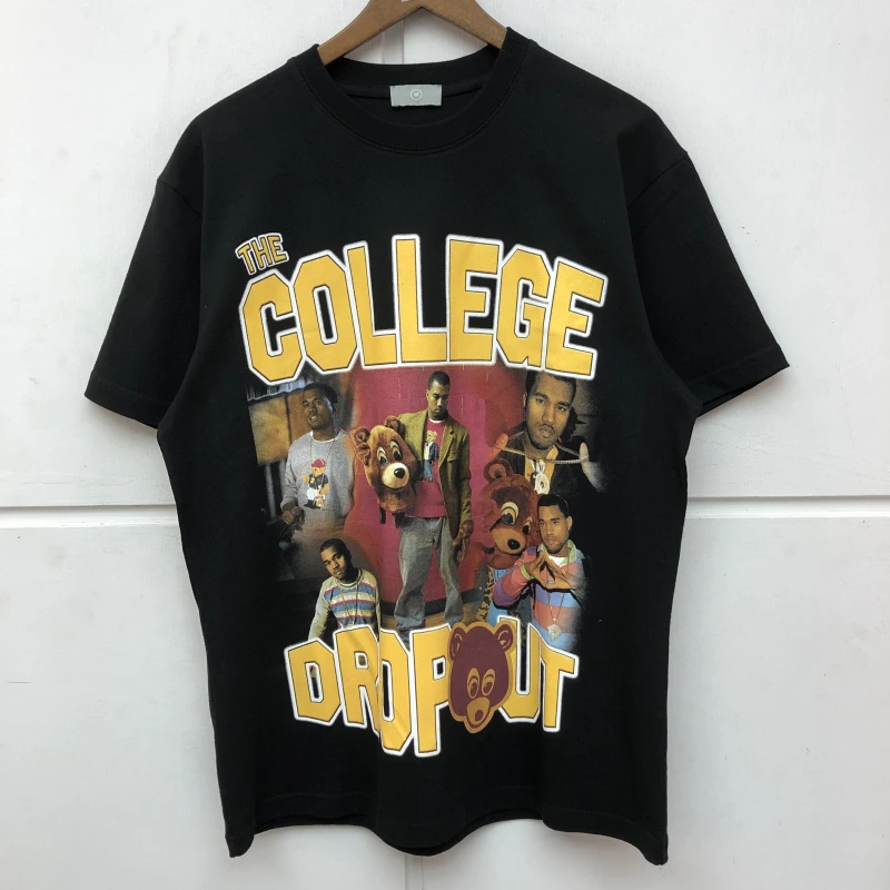 

Футболка Kanye West 2022SS, футболка для колледжа с выходным музыкальным альбомом, мужская и женская футболка с высококачественным принтом, топ с п...