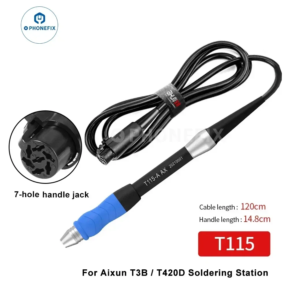 Фото AIXUN T420D аксессуары для паяльной станции, сменные инструменты T245 T210 T115, сварочная ручка, жало для паяльника, кронштейн, сиденье для сна №4