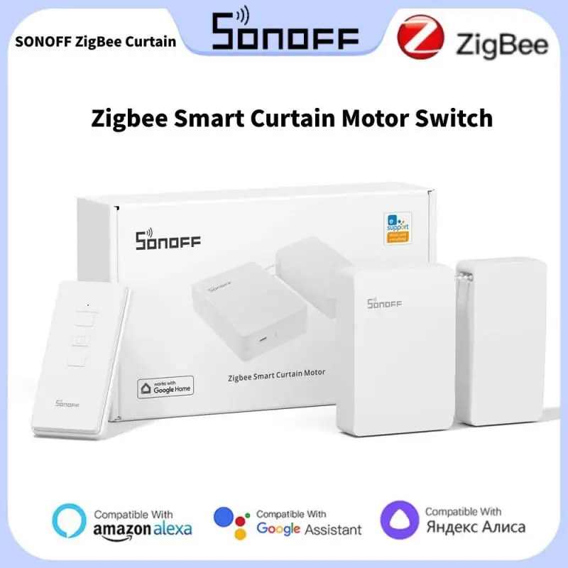 

SONOFF ZigBee Curtain Zigbee Smart Curtain Motor Switch 5V/1A Easy Install Remote APP Voice Control Work With Alexa/Google Home