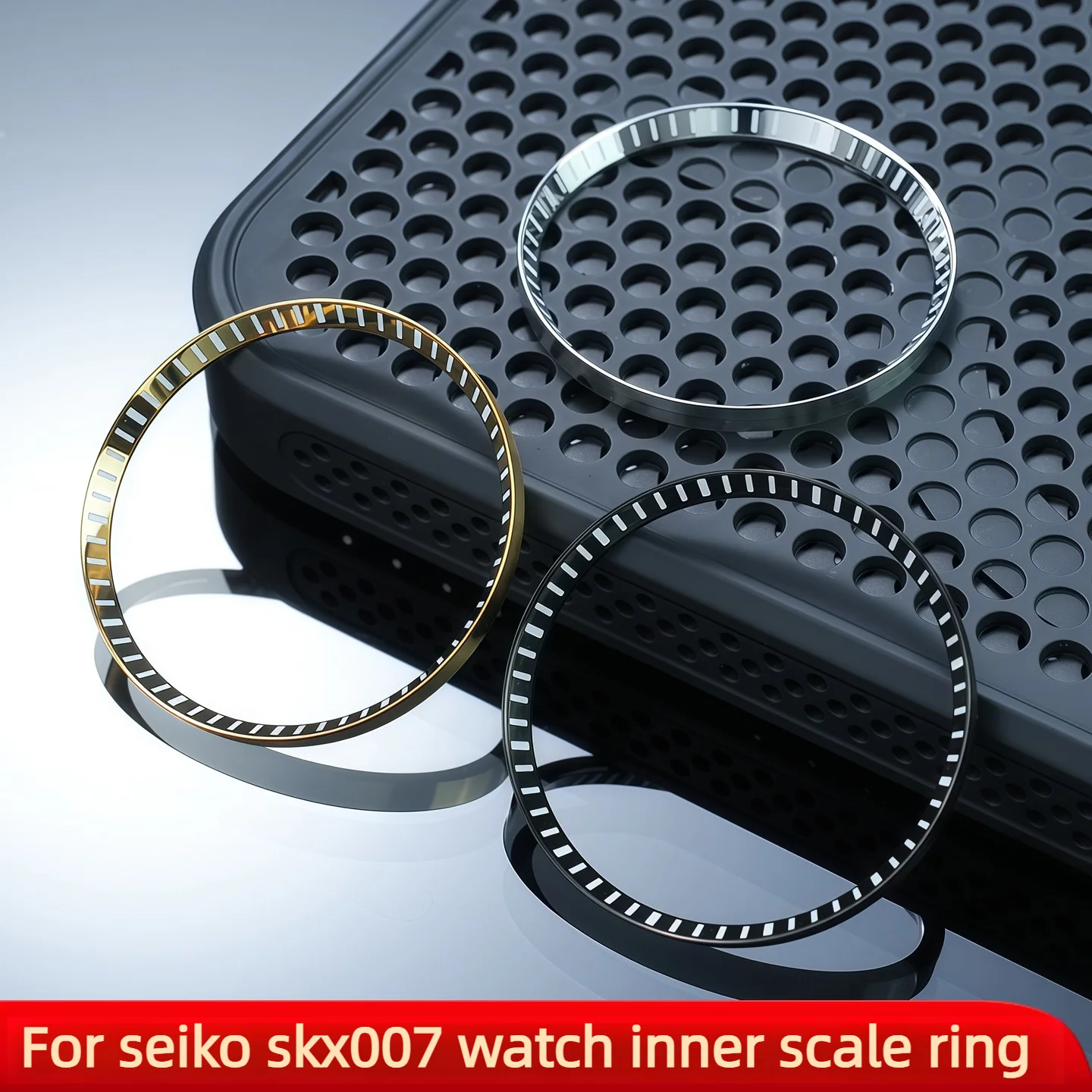 Фото Внутреннее стальное кольцо безеля 30,5 мм с разметкой для часов Seiko SKX007, SKX009, SRPD55, SRPD63 (дайверские часы), сменная деталь №2