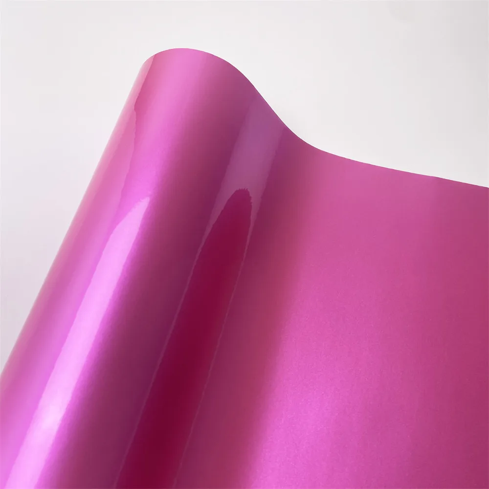 

Виниловая пленка ярких цветов розового цвета для автотюнинга, велосипеда, мотоцикла, металлическая наклейка, глянцевая клейкая наклейка с каналами выпуска воздуха