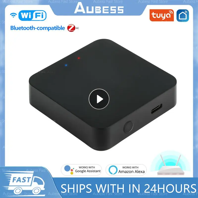 

Шлюз Tuya Smart ZigBee 3,0, совместимый с Bluetooth, многорежимный хаб, беспроводной мост, умное управление жизнью через Alexa Google Home