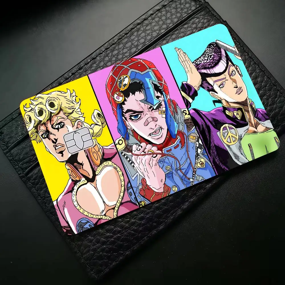 Фото Аниме JoJo Bizarre Adventure Game Film Cover Наклейка Чехол для маленького чипа Кредитная дебетовая карта Передняя сторона 1 комплект из 4 шт. №4