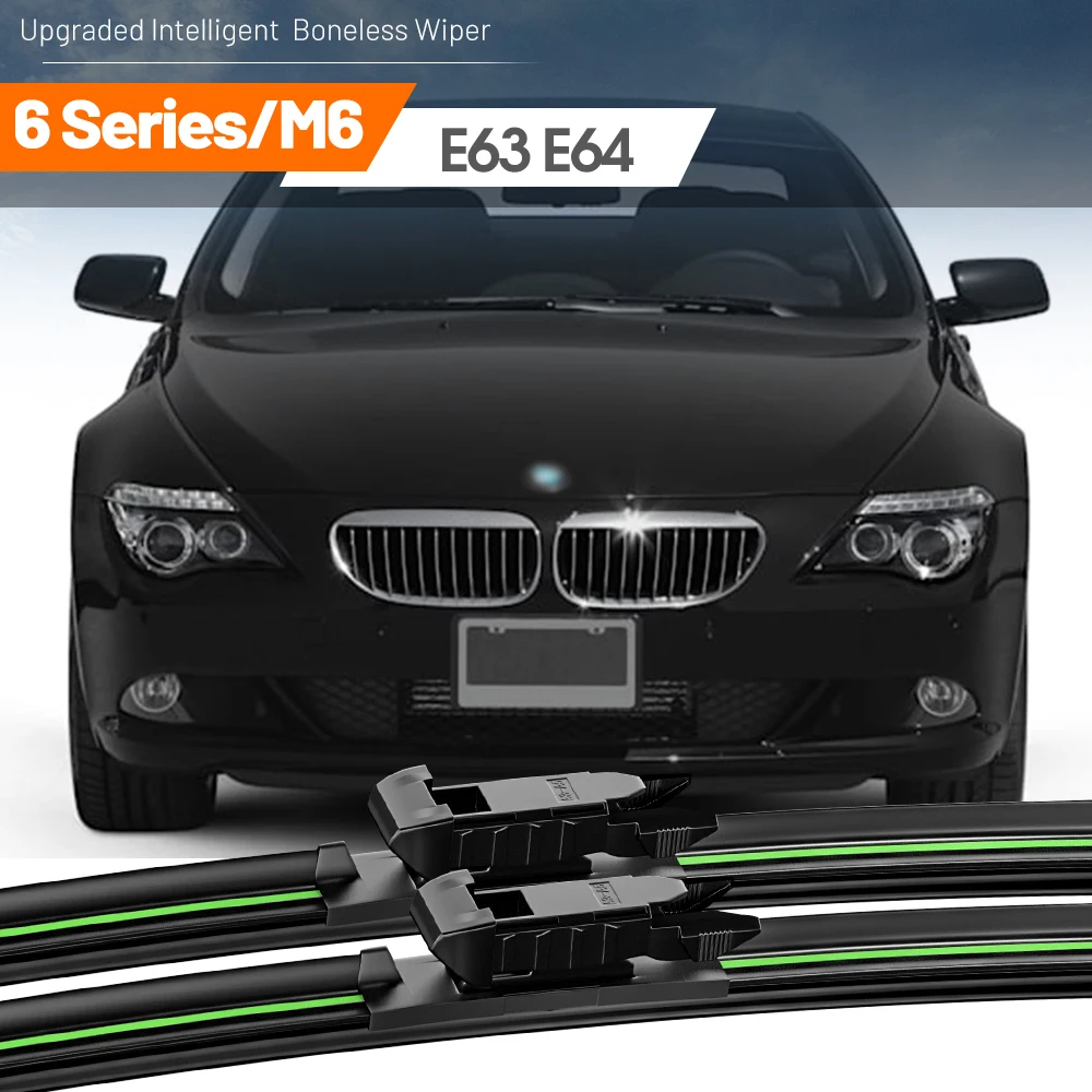 

2pcs For BMW 6 Series M6 E63 E64 2003-2010 Front Windshield Wiper Blades 2004 2005 2006 2008 2009 Windscreen Window Accessories