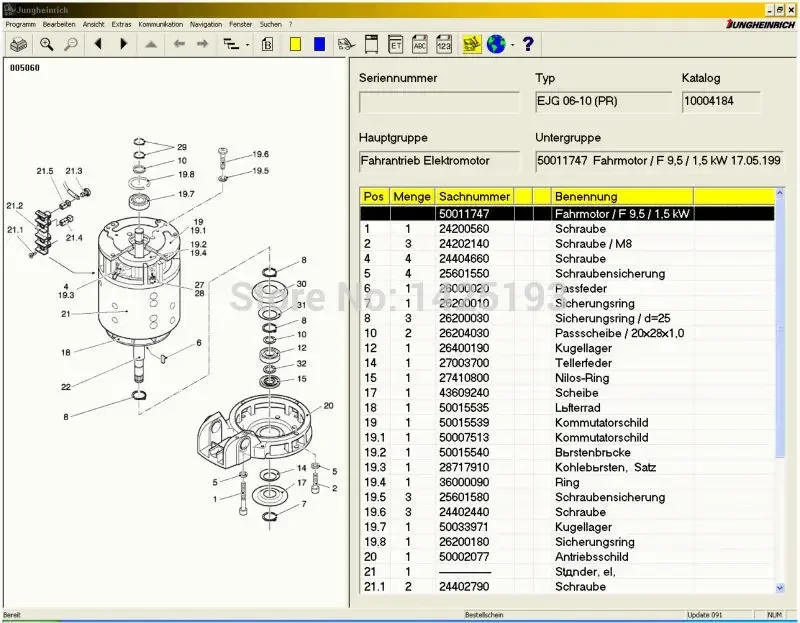 Фото EPC-SOFTWARE JETI ForkLift (ET) V4.37 [538] Обновлено [03.2025] Каталог запчастей для Jungheinrich + Патч на дату истечения действия лицензии №3