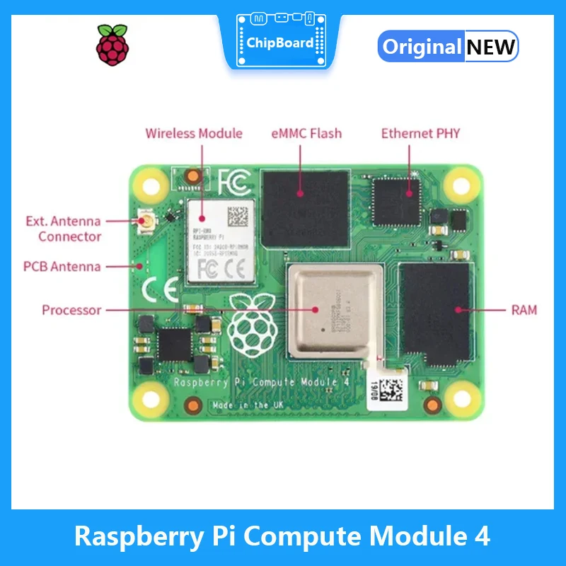 Компьютер Raspberry Pi CM4 модуль 4 с 2 Гб ОЗУ Lite/8 ГБ/16 ГБ eMMC дополнительной поддержкой