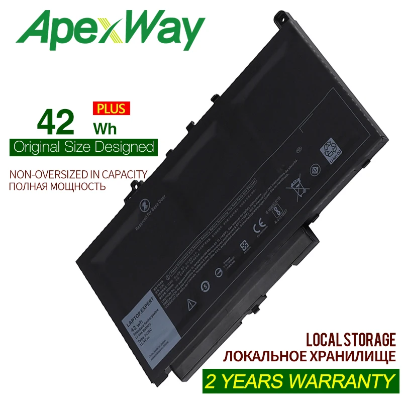 

ApexWay 7CJRC Laptop Battery For DELL Latitude E7270 E7470 Series P26S001 P61G001 21X15 021X15 11.4V 42WH