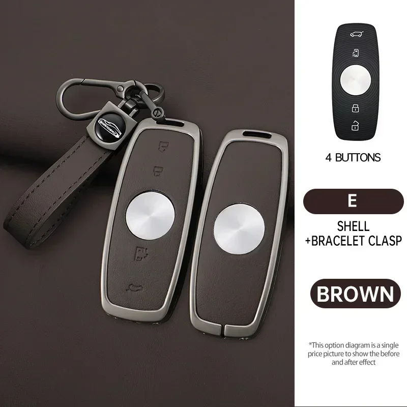 Кожаный чехол для ключей из сплава 4 5 кнопок MG 2023 Mg4 Ev HS GT ZS EV ZX MG5 MG6 Roewe RX3 RX5 RX8 ERX5 I6 I5