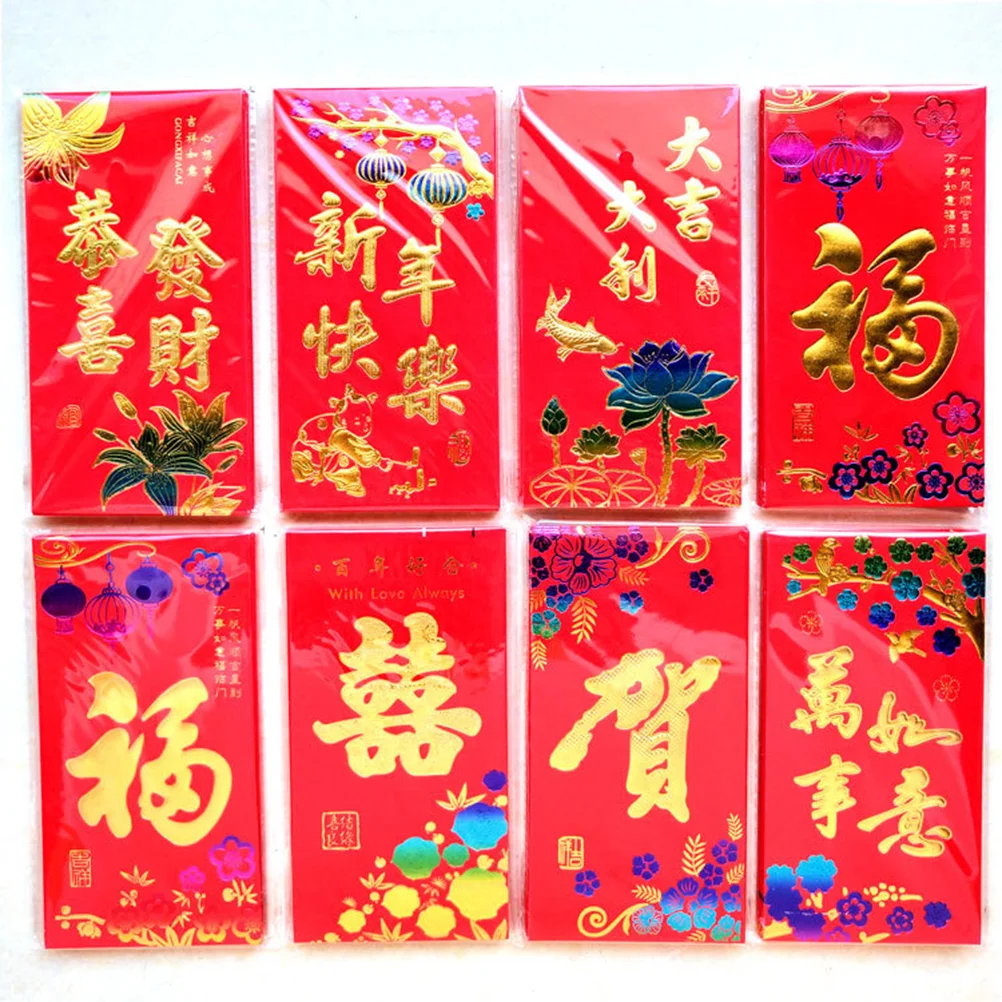 

Red Chinese Envelopes Money Year Envelope New Hong Bao Lucky Festival Pocket Spring Packetspacket Gift Wedding Hongbao Holder