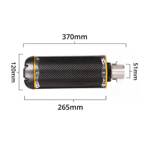 Выхлопная труба для мотоцикла Kawasaki Z1000 2010-2023 Z1000SX 2010-2019, передняя звеньевая труба без застежки, глушитель из углеродного волокна 51 мм
