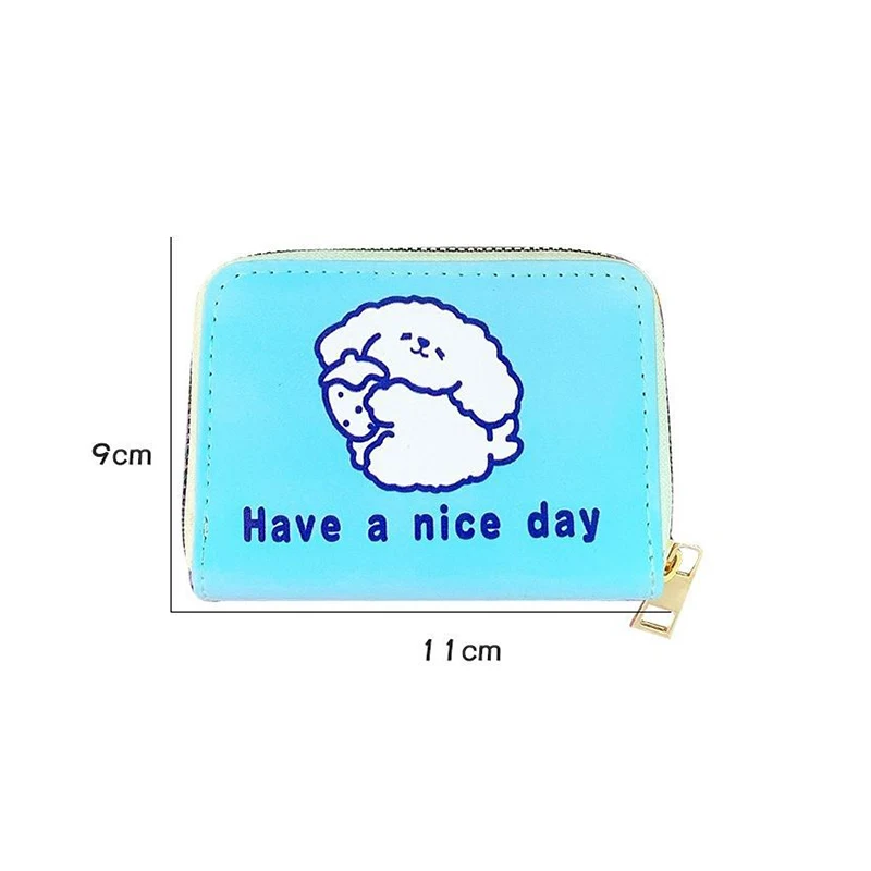 Ladies Short Cute Wallet Korean Cartoon Cute Bear Small Mini Coin Wallet Purse Clutch Card Cash Organizer Money Bag Purses