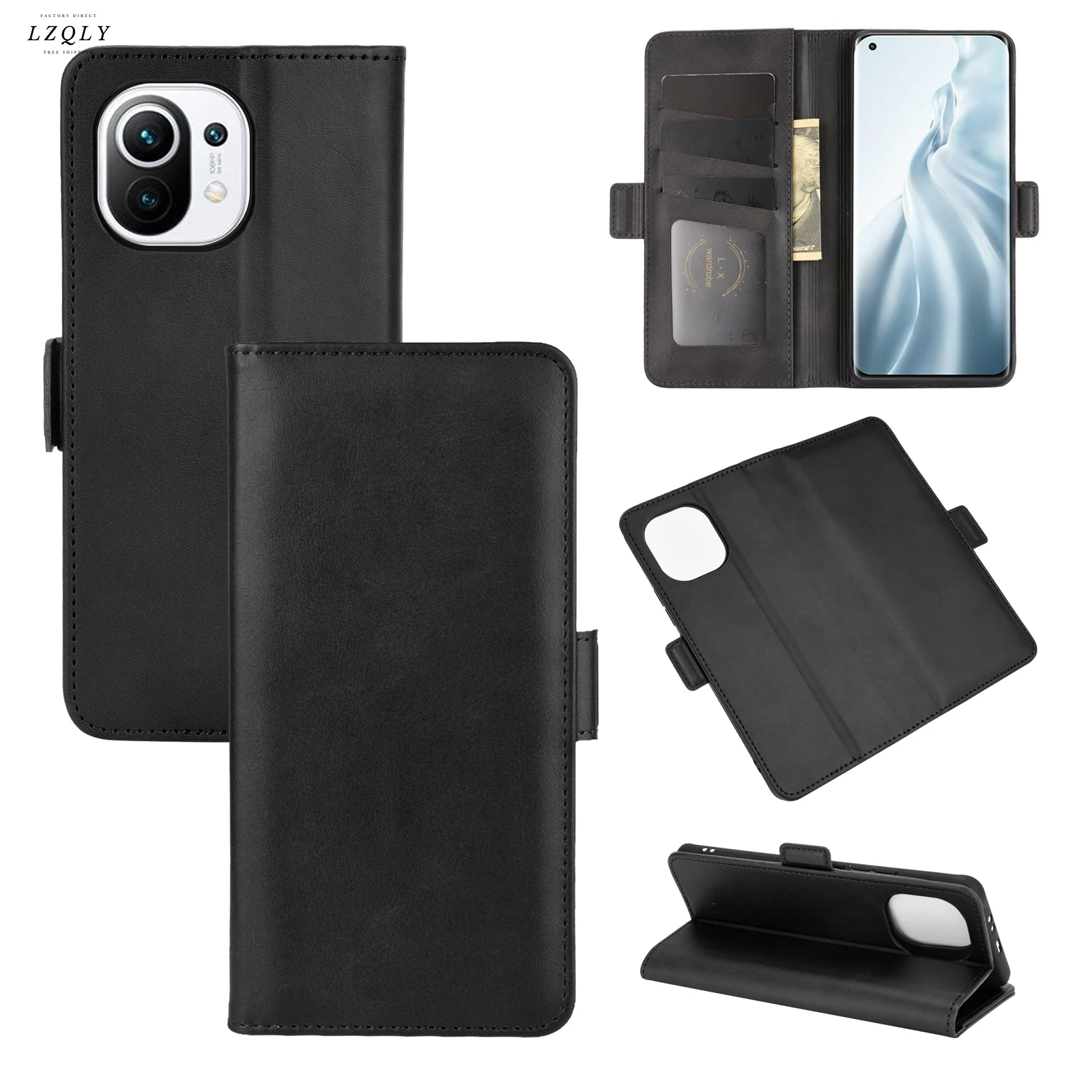 

Case for Xiaomi 11 Leather Wallet Flip Cover Vintage Magnet Phone Case for Xiaomi 11 Coque