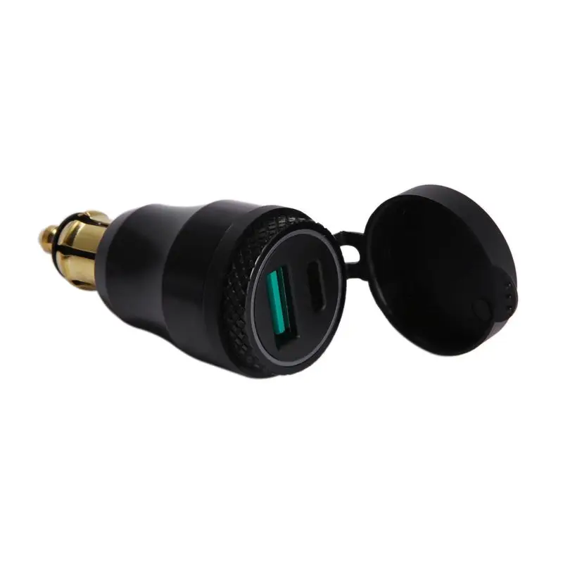 Фото Мотоциклетный адаптер питания A03Z-4X с портом USB Type-C 12В/24В, QC3.0, разъемом Hella Din для BMW, Ducati, Triumph. №4
