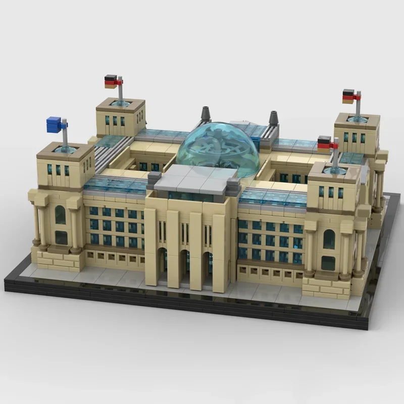Фото 2380 деталей MOC: Архитектурная модель Берлинского рейхстага, конструктор, подарок на фестиваль, строительные блоки, развивающая игрушка для творчества, кирпичики для самостоятельной сборки №3