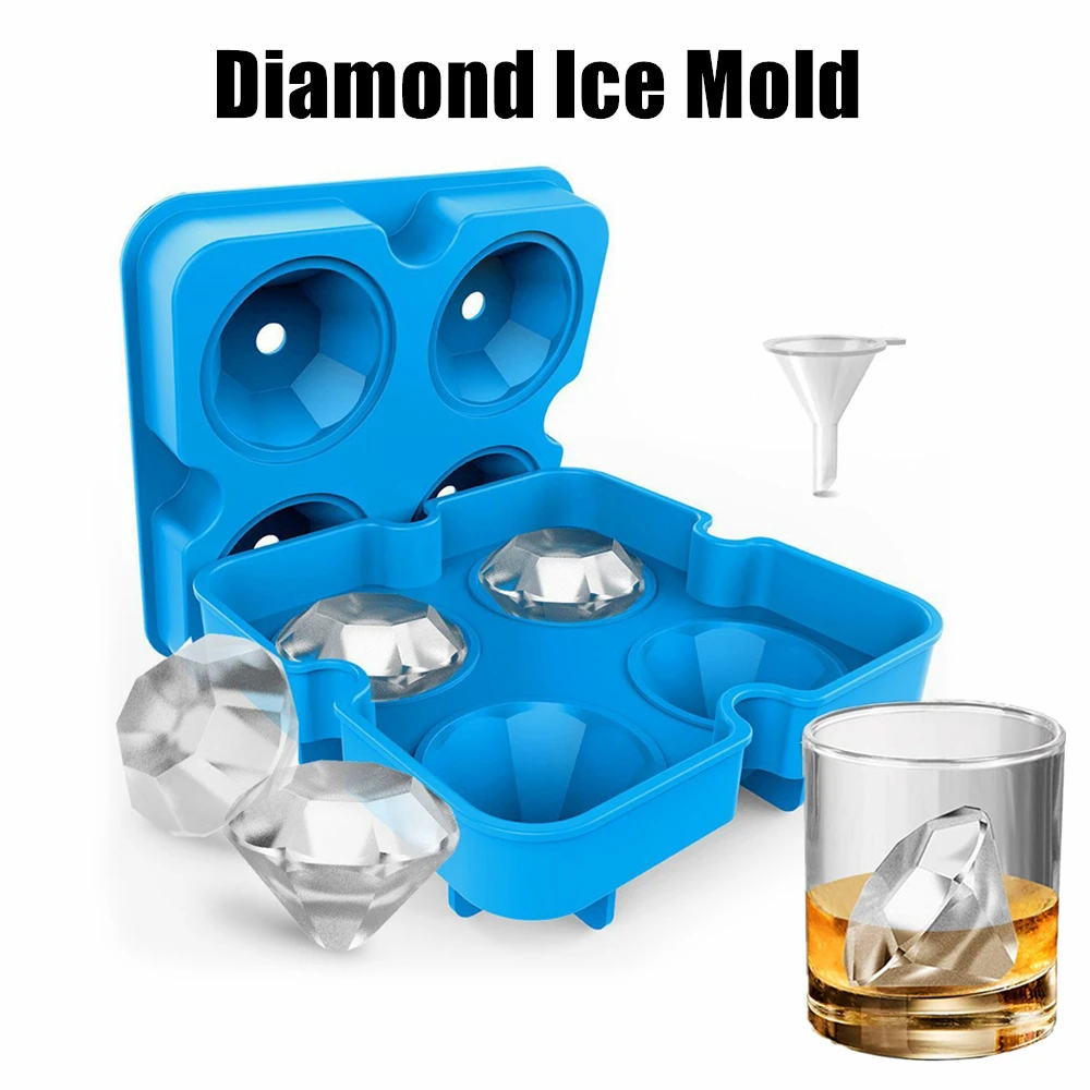 

Silicone Mold Ice Cube Maker Chocolate Mould Tray Ice Cream DIY Tool 3D Form Whiskey Wine Cocktail Ice Cube Trays Molds