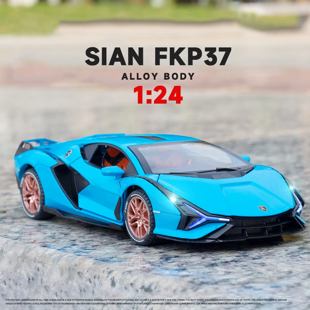 Новая 1:32 модель спортивного автомобиля SIAN из сплава, с звуком и светом, собираемая игрушка для гонок, с возможностью откатывания, подарок на Рождество для детей, мальчиков.