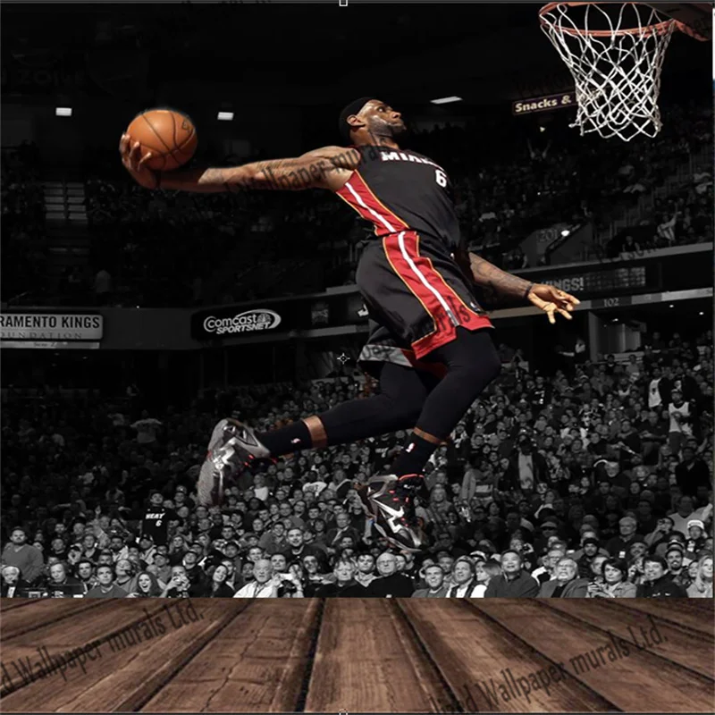 Настенные обои по индивидуальному размеру с изображением баскетбольного игрока