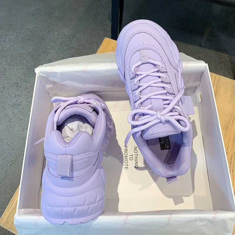 Colorful Dad Shoes Female Ins Trendy Female Student 2023 New Super Hot Thick Bottom Small Sneakers Women