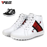 pgm women golf shoes high top waterproof breathable ladies inner heightened women sports golf course non slip sneakers xz120
