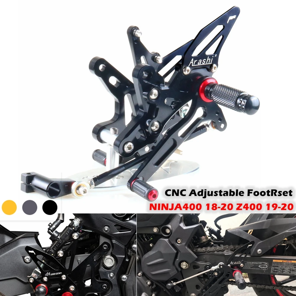 Регулируемый задний комплект с ЧПУ для мотоцикла подставка ног Kawasaki NINJA400 2018-2018-2024
