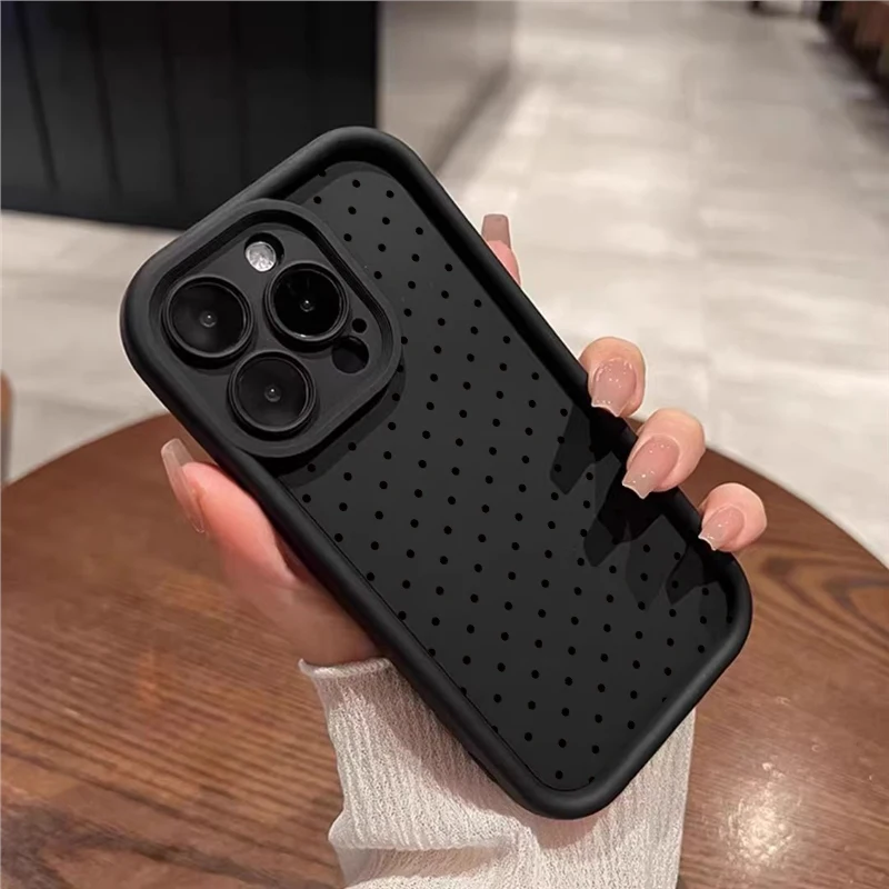 Фото Чехол для телефона с белыми точками на весь экран для Xiaomi Redmi Note 15 14 13 Pro Plus 12 Pro Redmi 15C 15 14C 13C 12C A5 A7 Pro Fundas №4