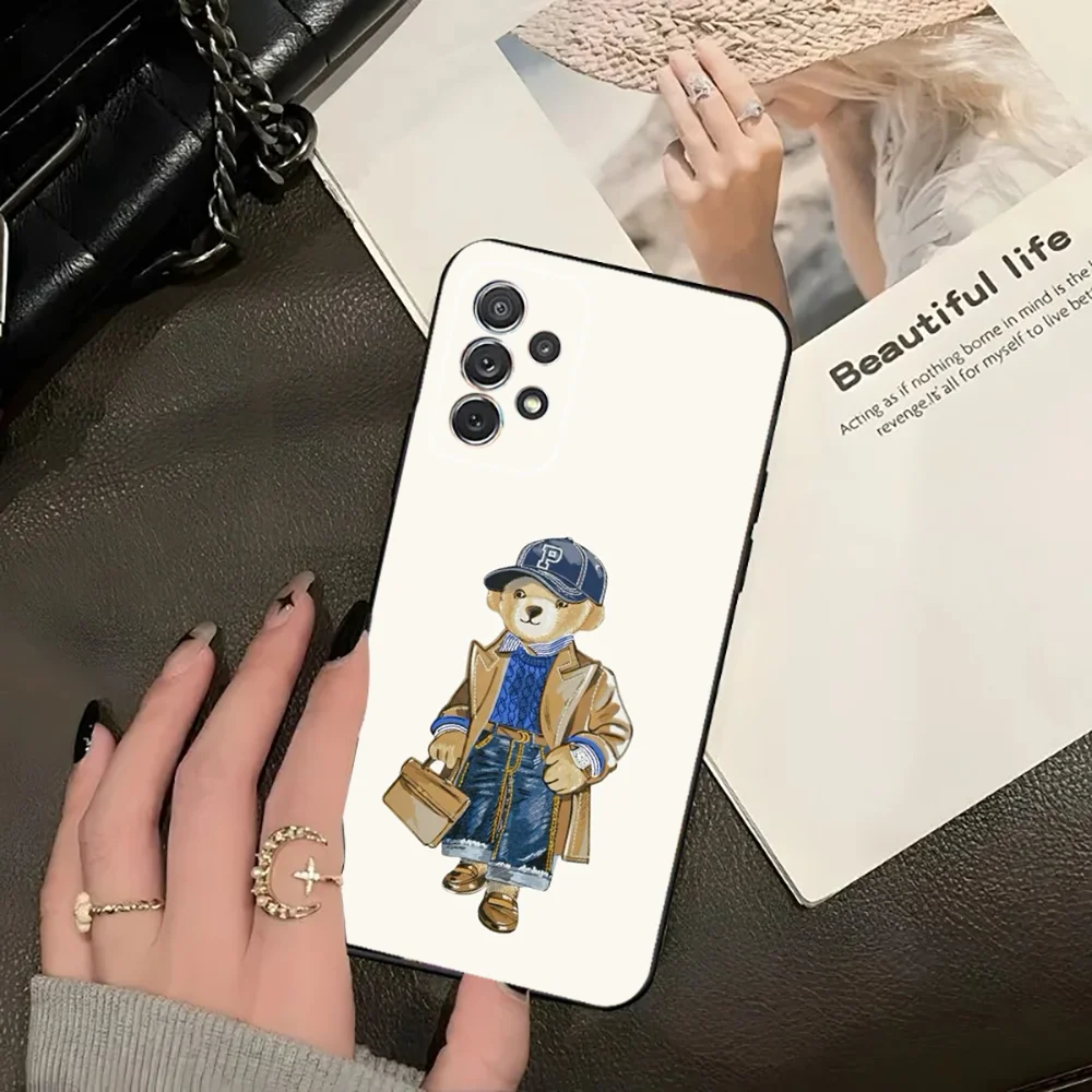 Baron F-Filou Bear Fashion Phone Case For Xiaomi 11 Redmi Note 5G 8T 9A 9 10T Note8Pro Note9 12SUltra Black
