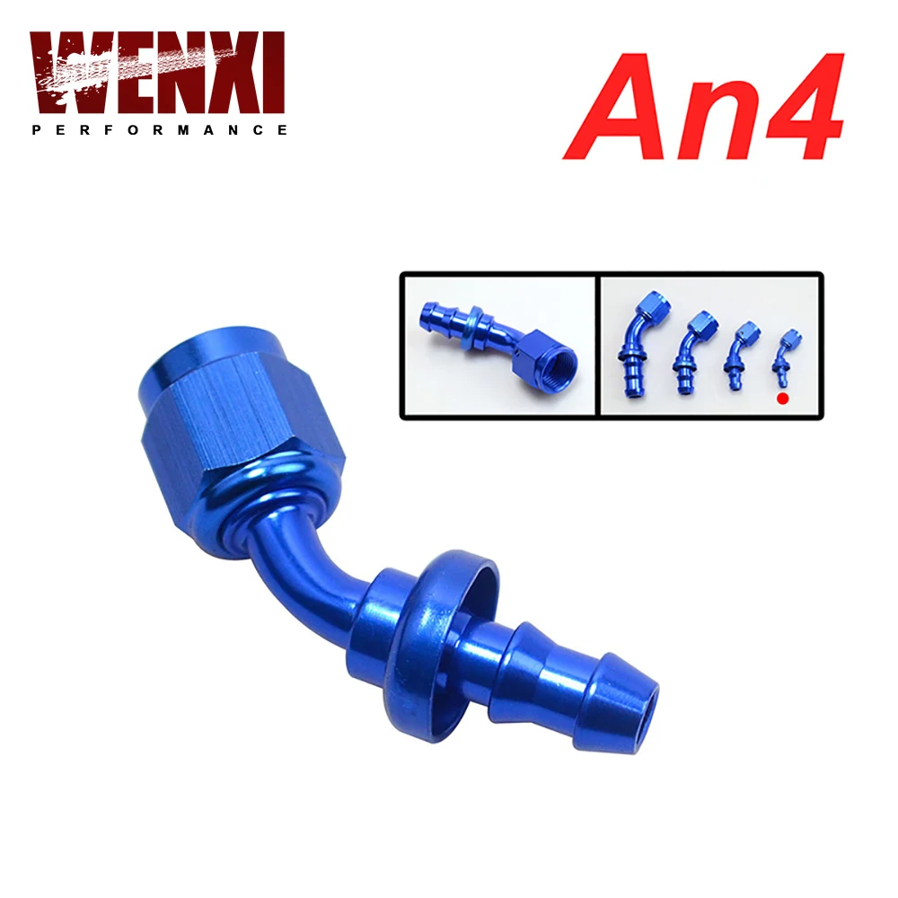 AN4-4AN 45-градусный адаптер для фитинга без гнезда с замком WX-SL2045-04-011