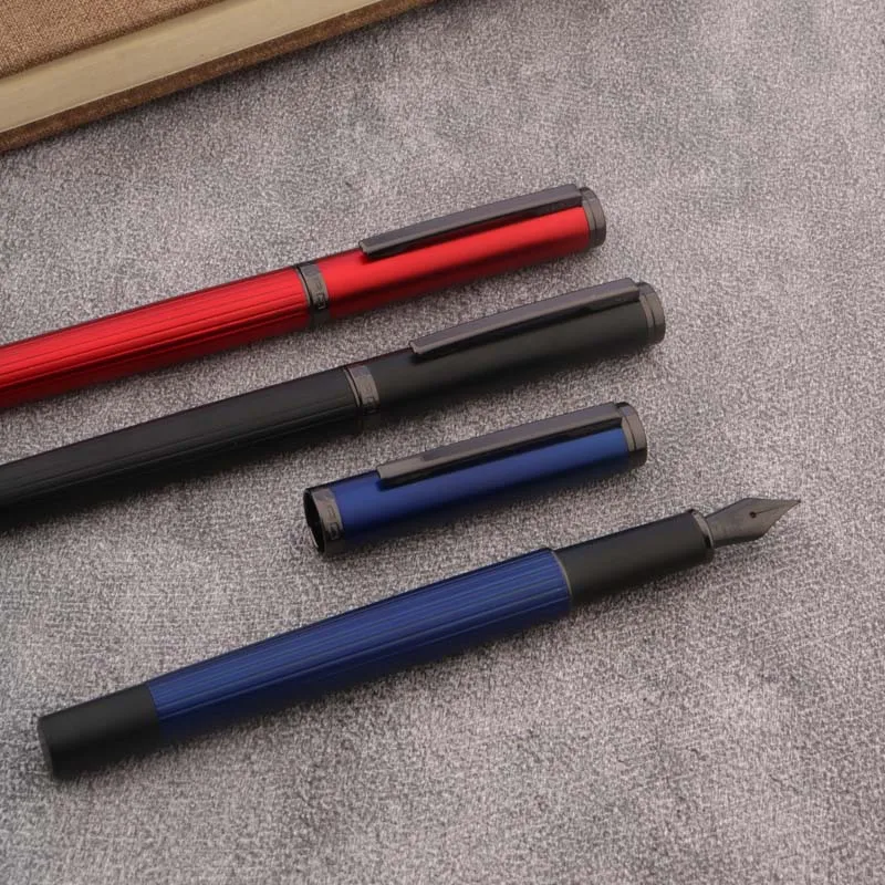 Фото Роскошная металлическая ручка JinHao 88 черная перьевая ручка EF F деловая офисная ручка с чернилами №1