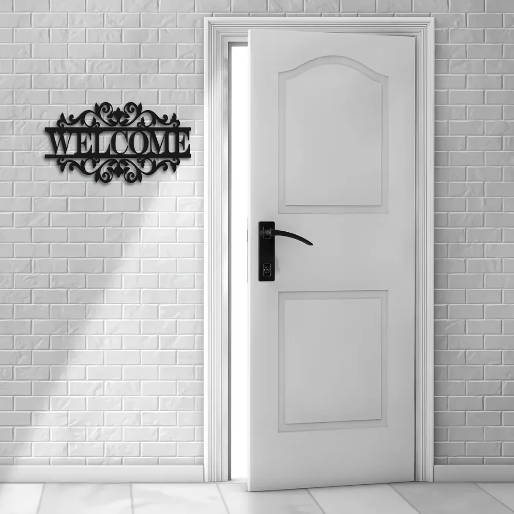 Очаровательный Металлический Знак Приветствия Для Украшения Крыльца. Стильный