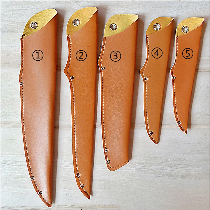 

1pcs Kitchen Knife Sheath PU Leather Universal Knife Sheath Portable Fruit Knife Blade Protector Cover Edge Guards Case Home
