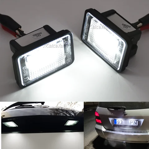 2 шт., светодиодные лампы для номерного знака Mercedes Benz GLK X204 2007 2008 2009 2010 2011-2013