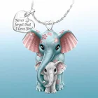 бижутерия для женщин 2021 изысканное модное ожерелье со слоном для матери и ребенка, блестящее милое ожерелье из цинкового сплава со слоном, модная цепочка на шею женские свадебные украшения