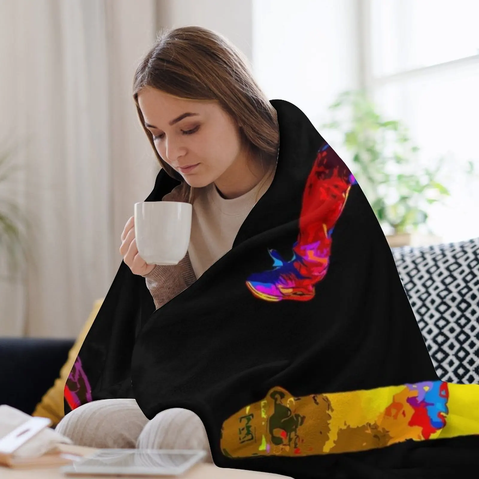 Цветное одеяло Kickflip роскошные зимние кровати меховые одеяла