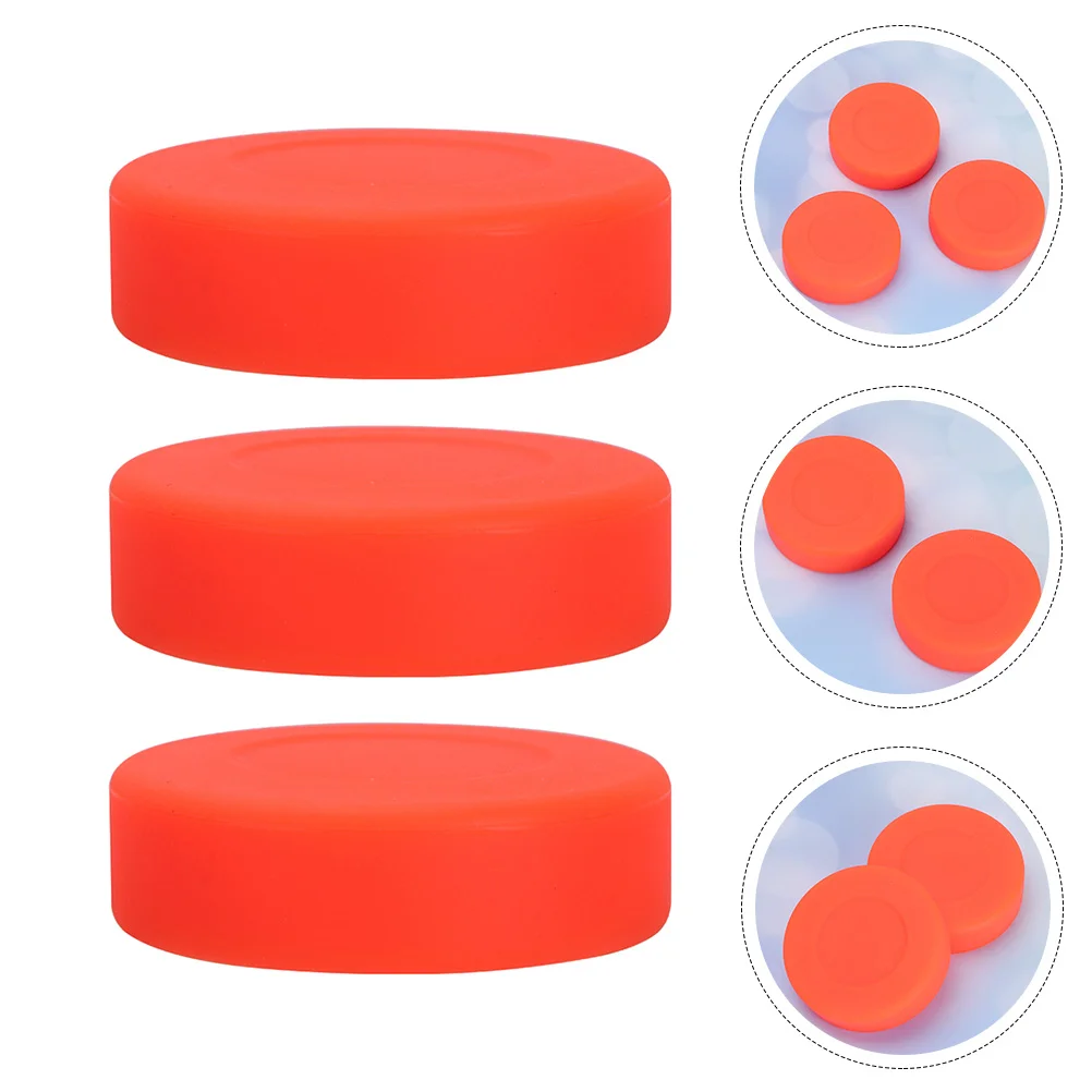 

3 Pcs Table Hockey Game Training Puck Outdoor Stuff Felt Pad Pucks Balls Pvc Accessories Accessory Child Kids Cds