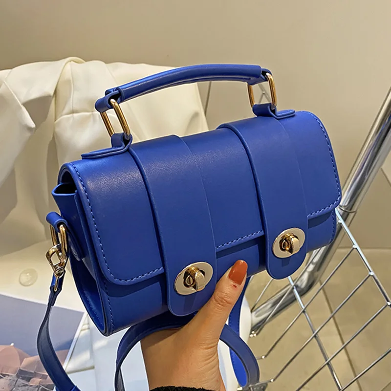 

Элегантные женские сумки через плечо из искусственной кожи, дизайнерские маленькие сумки с клапаном синего, желтого, розового цветов, дамск...