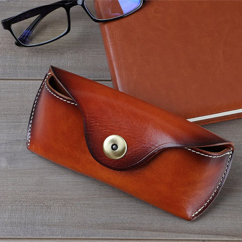 Чехол для очков из натуральной кожи с ремнем на талию