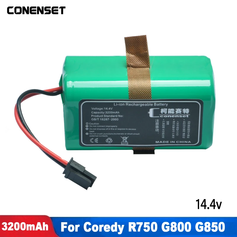 

Запасная батарея 14,4 В 3200 мАч для Coredy R750-2200pa G800 G850, детали