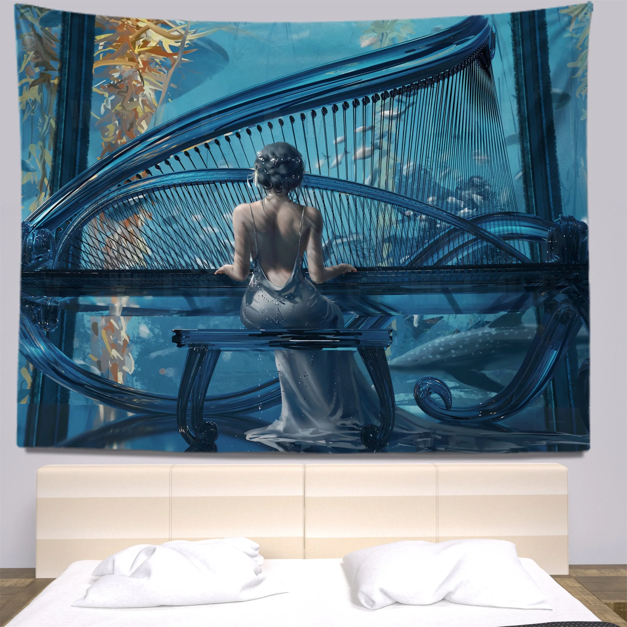 

Anime Tapestry Ghost Knife Trunk Pantis Wall Hanging Bohemian Hippie Dormitory Room Decoration Aesthetic Background Cloth