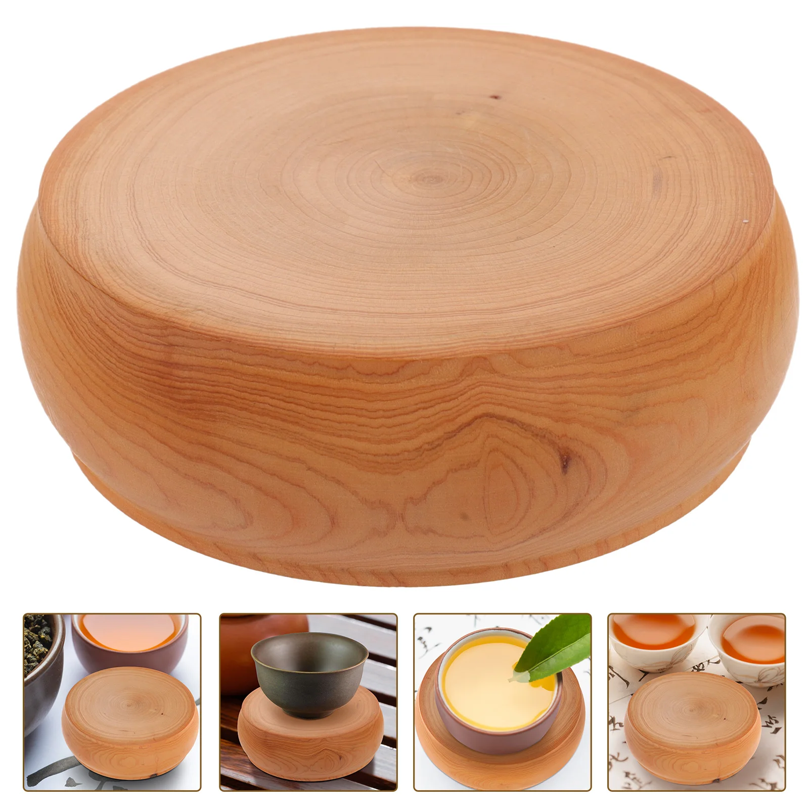 

Simple Tea Table Decoration Wood Coaster Tearoom Accessory Wooden Teacup Coaster