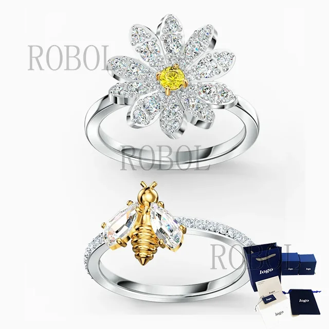 

Fashionable and charming small daisy diamond ring is suitable for beautiful women to wear, enhancing elegant and noble temperame