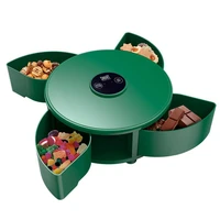 intelligent induction fruit tray household gift smart sensor auto rotating dried fruit tray lazy snack nut storage box