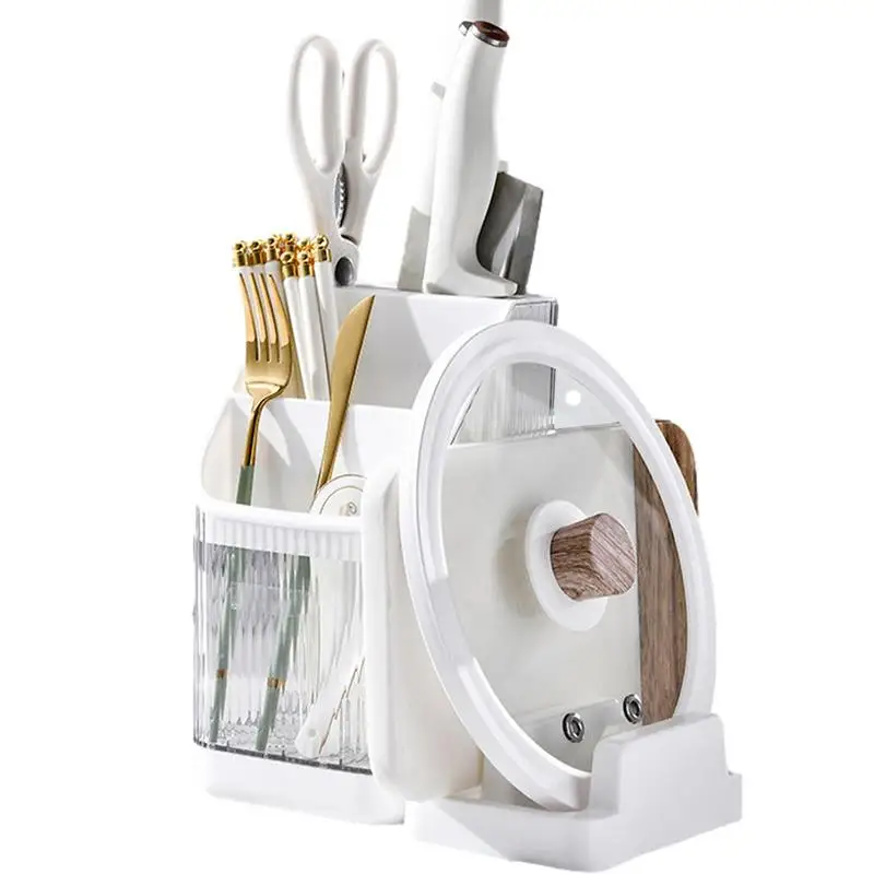 

Держатель для посуды, многофункциональный органайзер для разделочной доски, подставка, держатель, кухонные столешницы, горшки, Настенный О...