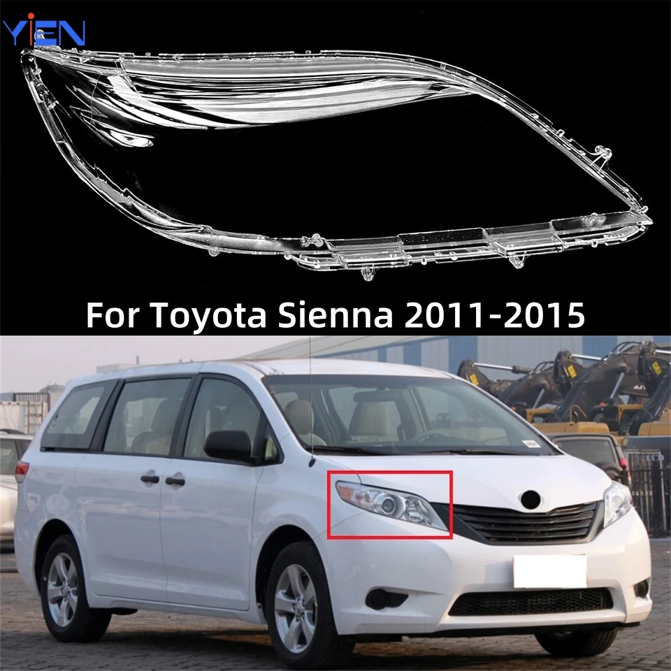 Фото Для Toyota Sienna 2011 2012 2013 2014 2015 корпус фары абажур прозрачная крышка объектива крышка фары №1