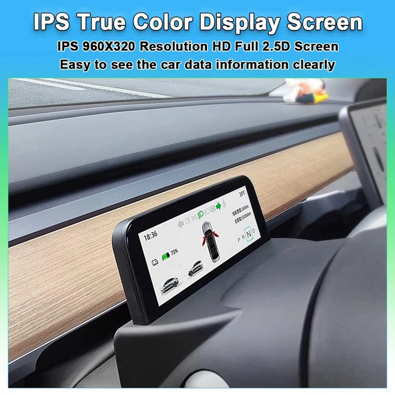 Цифровой приборный кластер HUD для Tesla Model 3/Y аксессуары экран рулевого колеса