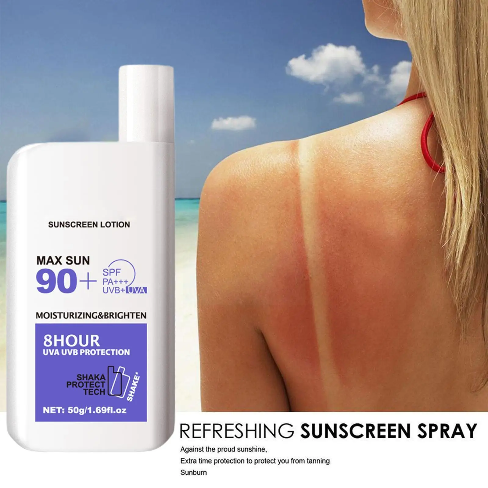 

Солнцезащитный отбеливающий крем для лица и тела, солнцезащитный крем SPF50, солнцезащитные лучи, защищает УФ-кожу, осветляет тон кожи U8T2