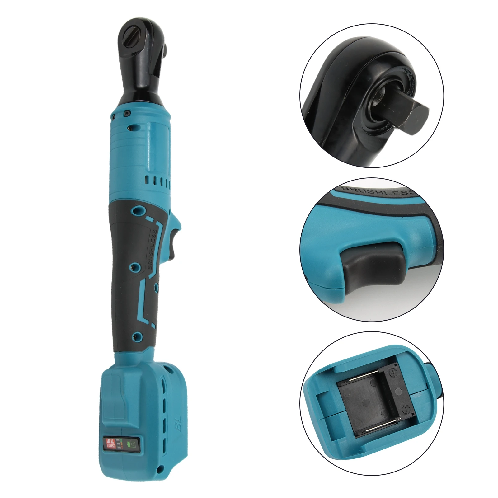 130 нм Φ 1/2 'прямоугольный трещотка для Makita 18V Аккумулятор ручной инструмент гаечный ключ синий 800 об/мин