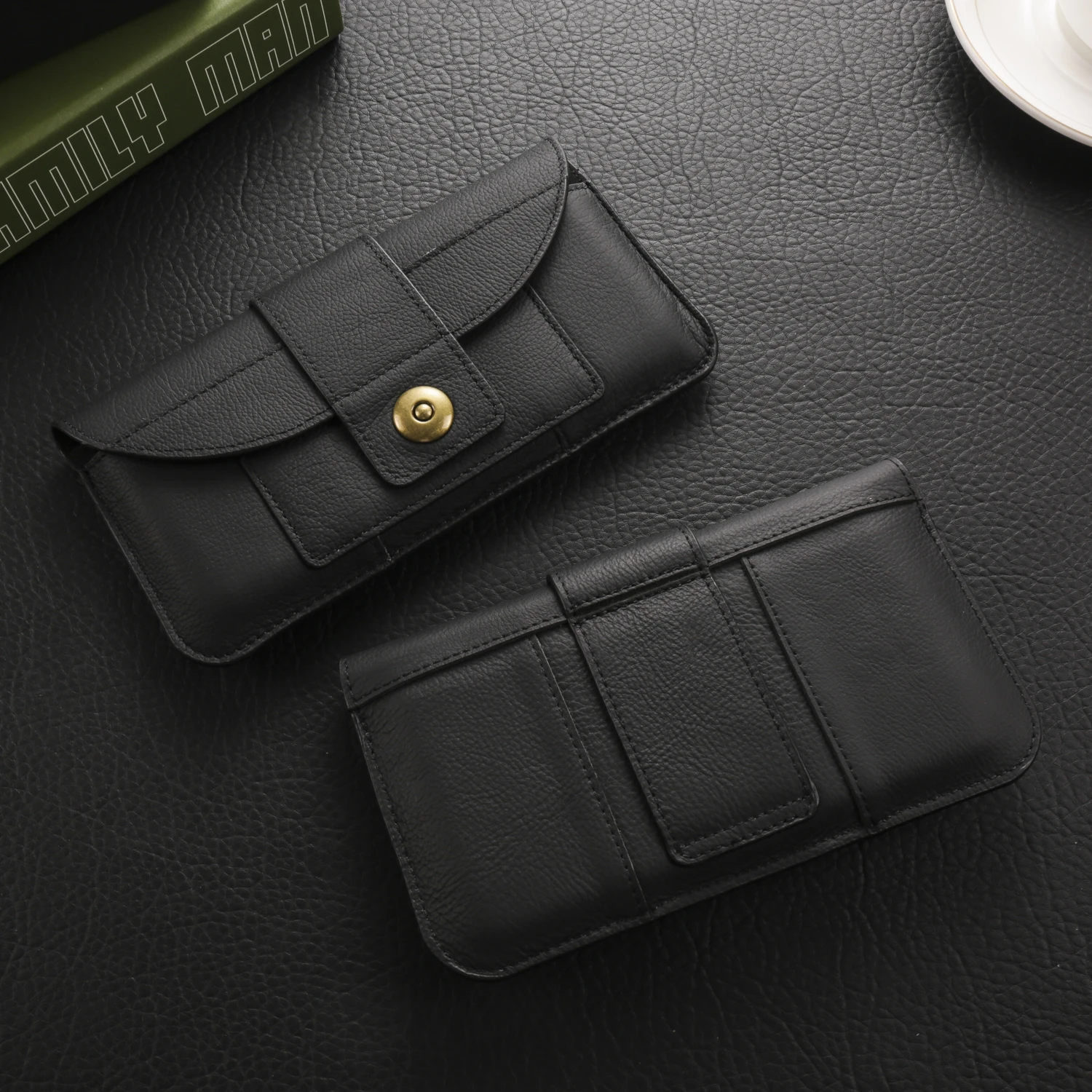 Мужская поясная сумка из натуральной кожи с зажимом для ремня телефона чехол Oppo